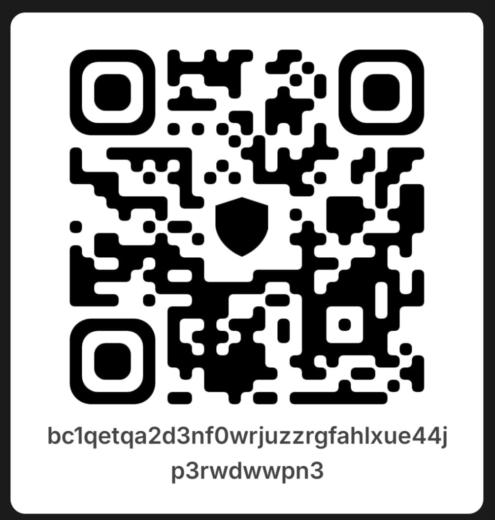 Bitcoin donation QR code